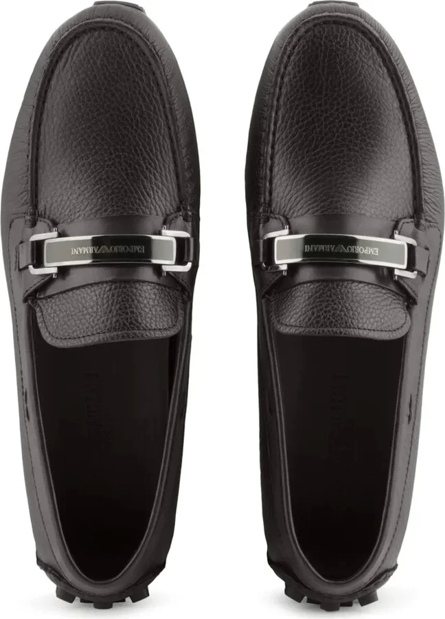 Logo-Plaque Leather Driving Shoes - Image 4