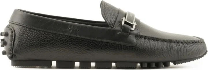 Logo-Plaque Leather Driving Shoes