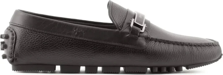 Logo-Plaque Leather Driving Shoes