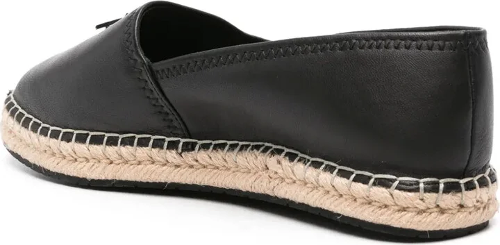Logo-Plaque Leather Espadrilles - Image 3
