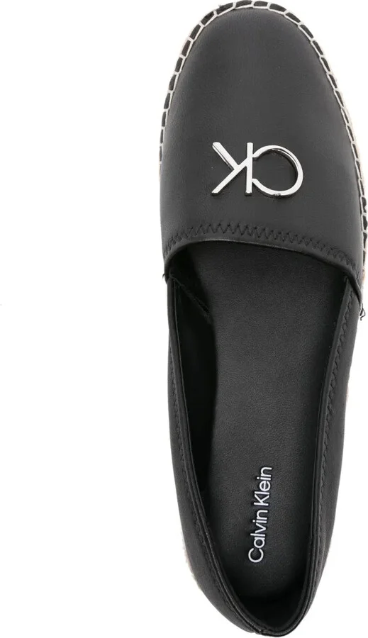 Logo-Plaque Leather Espadrilles - Image 4