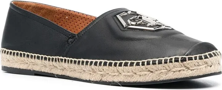 Logo-Plaque Leather Espadrilles - Image 2