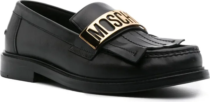 Logo-Plaque Leather Loafers - Image 2