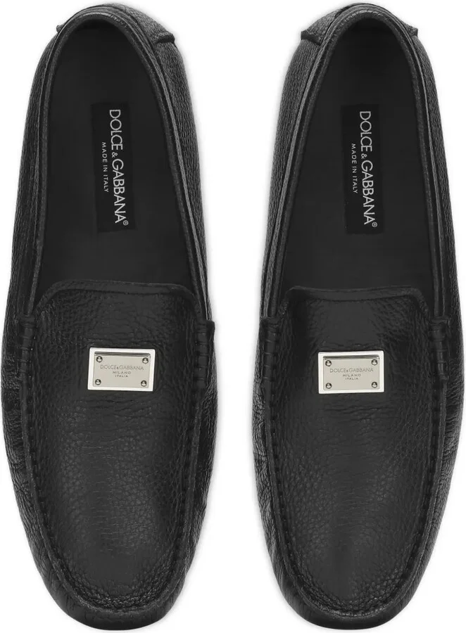 Logo-Plaque Leather Loafers - Image 4