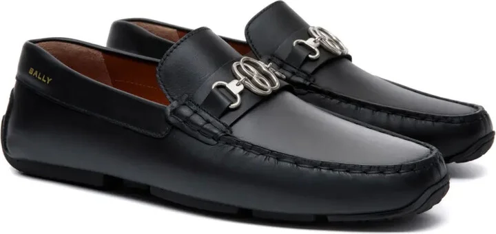 Logo-Plaque Leather Loafers - Image 2
