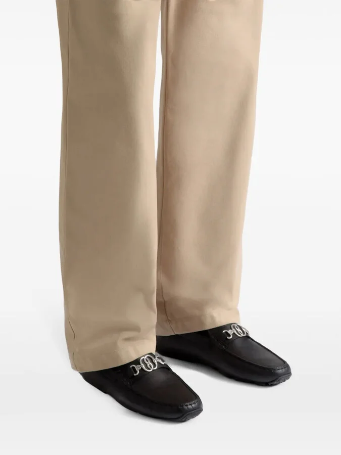 Logo-Plaque Leather Loafers - Image 5