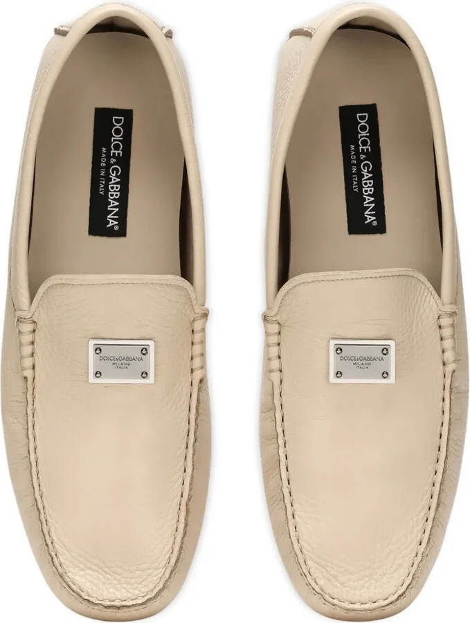 Logo-Plaque Leather Loafers - Image 4