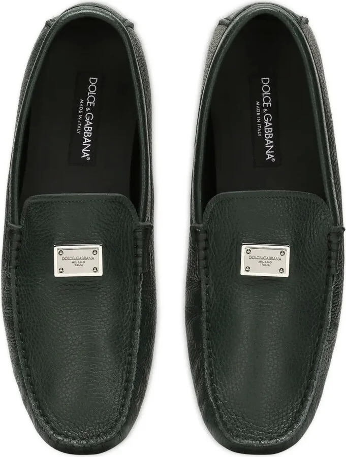 Logo-Plaque Leather Loafers - Image 4
