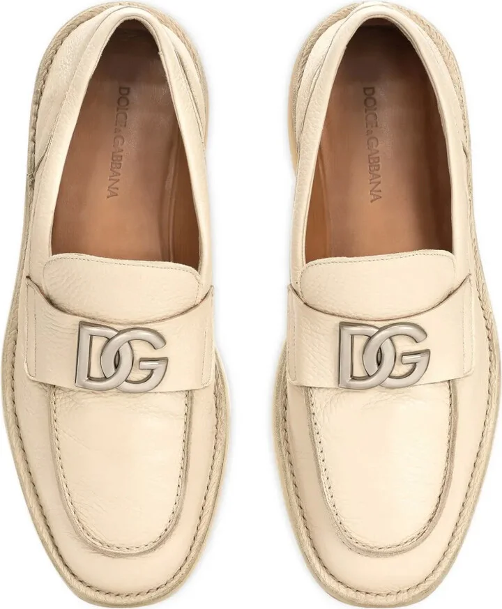 Logo-Plaque Leather Loafers - Image 4
