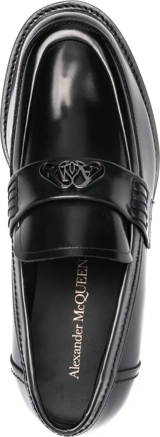 Logo-Plaque Leather Loafers - Image 4