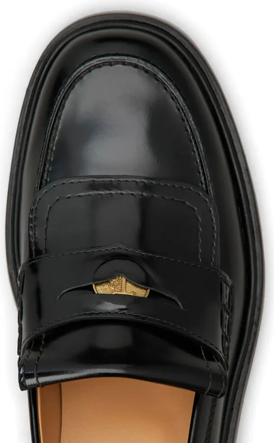 Logo-Plaque Leather Loafers - Image 5