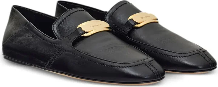 Logo-Plaque Leather Loafers - Image 2
