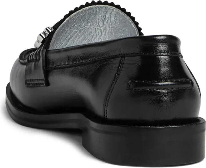 Logo-Plaque Leather Loafers - Image 3