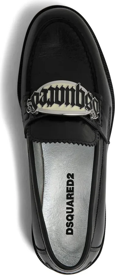 Logo-Plaque Leather Loafers - Image 4