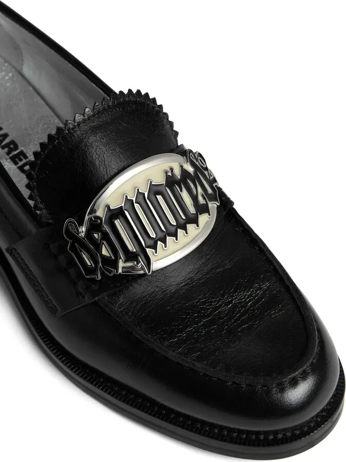 Logo-Plaque Leather Loafers - Image 5