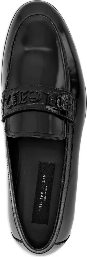 Logo-Plaque Leather Loafers - Image 3