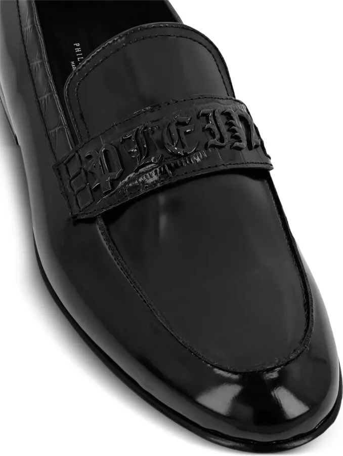 Logo-Plaque Leather Loafers - Image 4