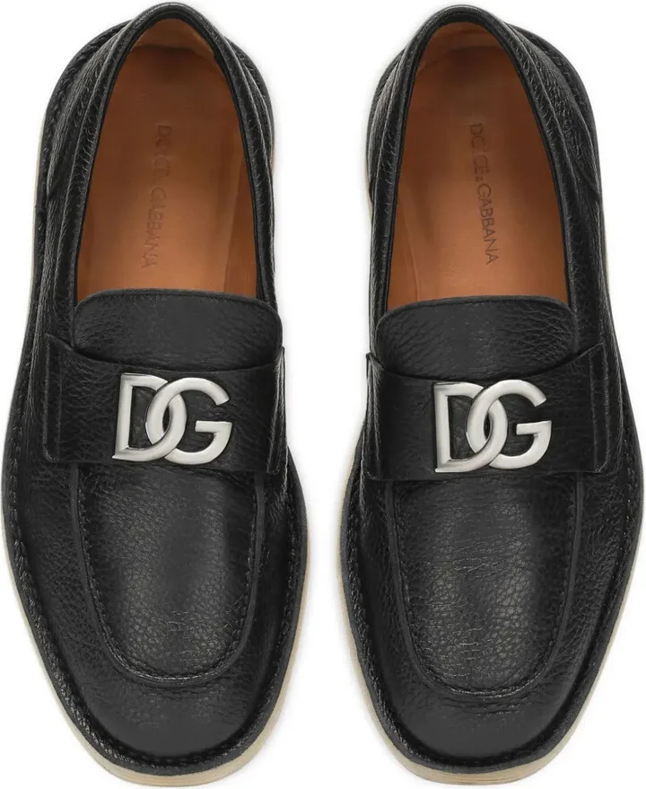 Logo-Plaque Leather Loafers - Image 4