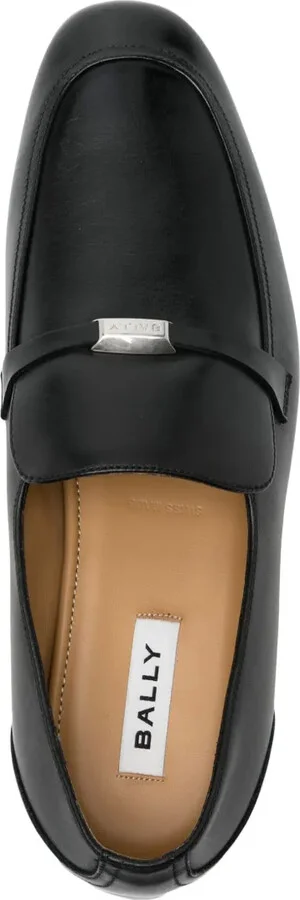 Logo-Plaque Leather Loafers - Image 4