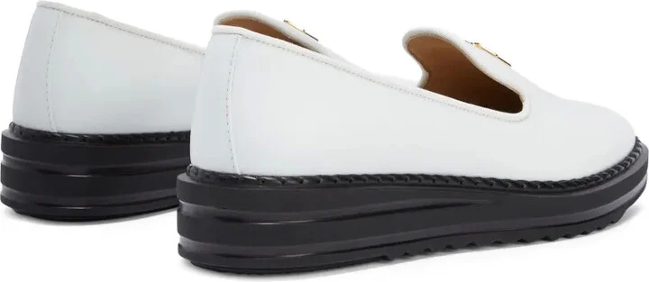 Logo-Plaque Leather Loafers - Image 3