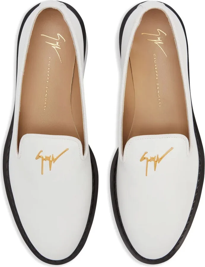 Logo-Plaque Leather Loafers - Image 4