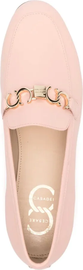 Logo Plaque Leather Loafers - Image 4