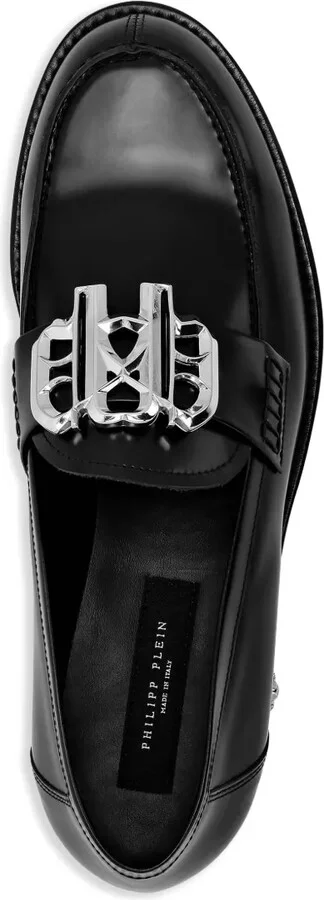 Logo-Plaque Leather Loafers - Image 3