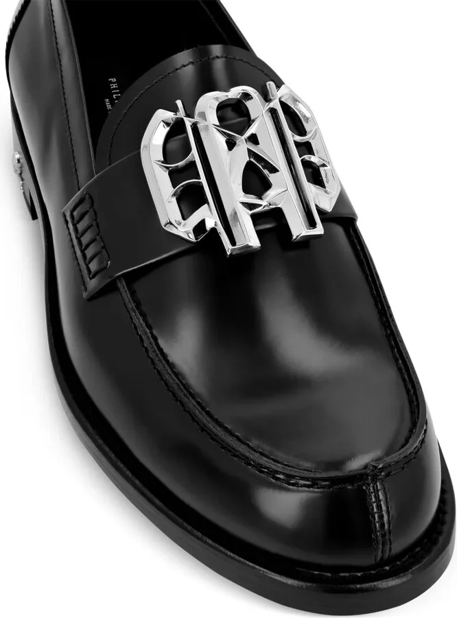 Logo-Plaque Leather Loafers - Image 4