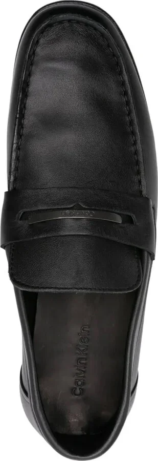 Logo-Plaque Leather Loafers - Image 4