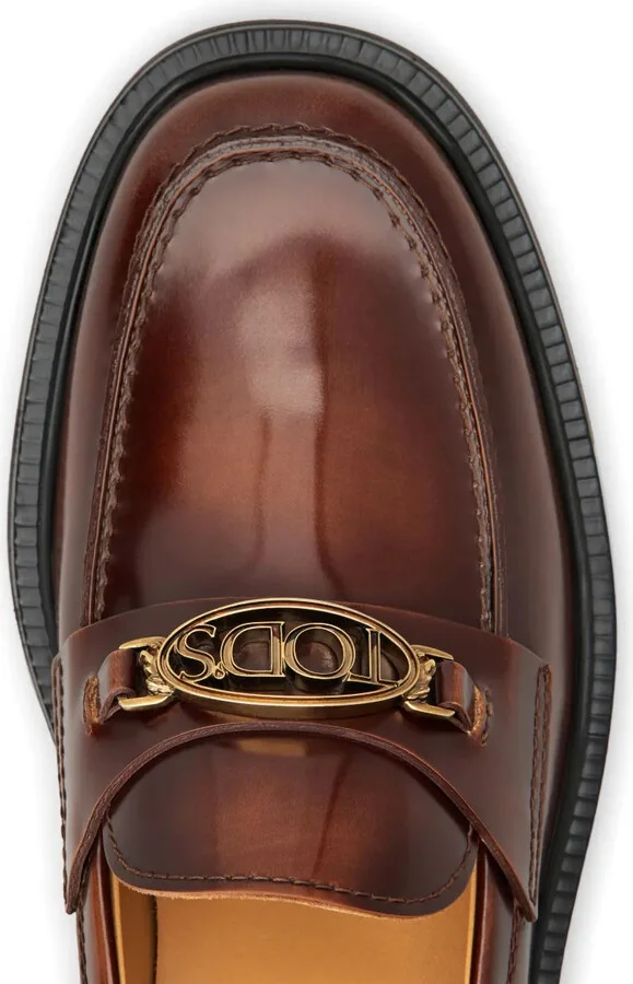 Logo-Plaque Leather Loafers - Image 5