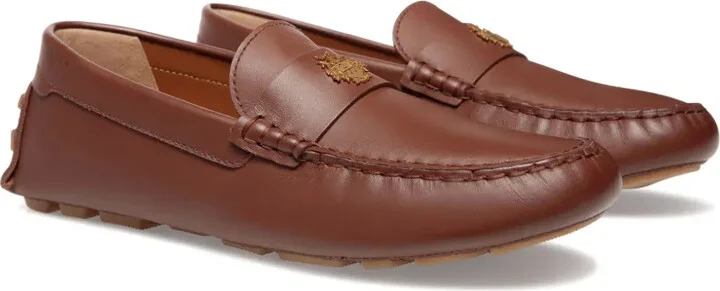 Logo-Plaque Leather Loafers - Image 2