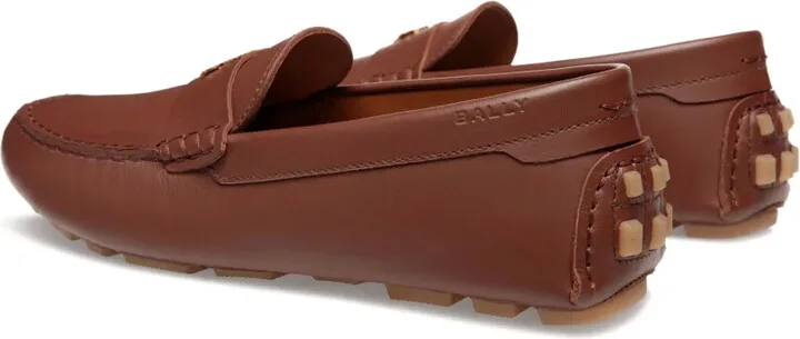 Logo-Plaque Leather Loafers - Image 3