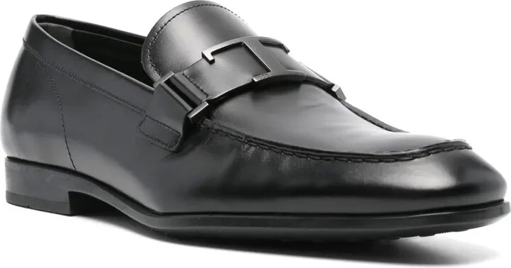 Logo-Plaque Leather Loafers - Image 2
