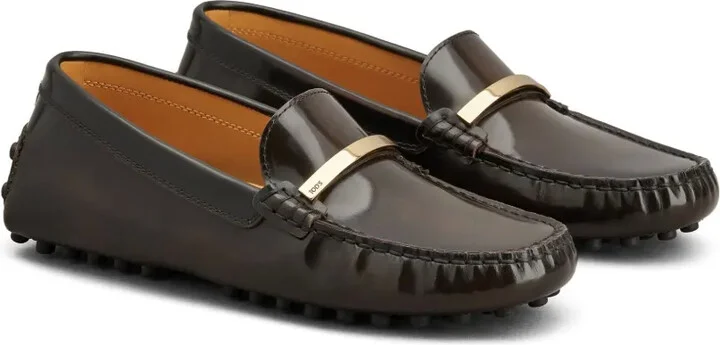 Logo-Plaque Leather Loafers - Image 2