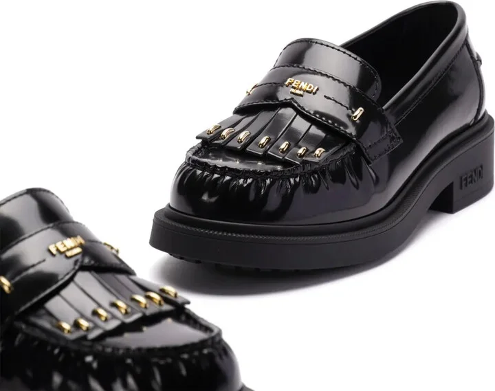 Logo-Plaque Leather Loafers - Image 2