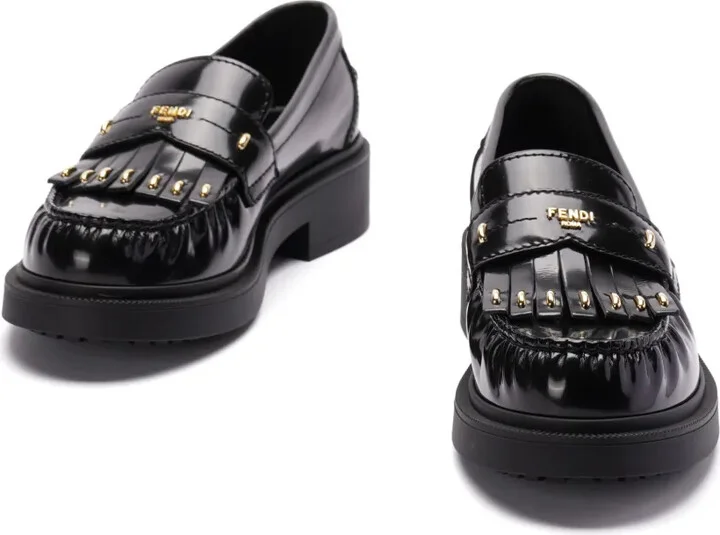 Logo-Plaque Leather Loafers - Image 3