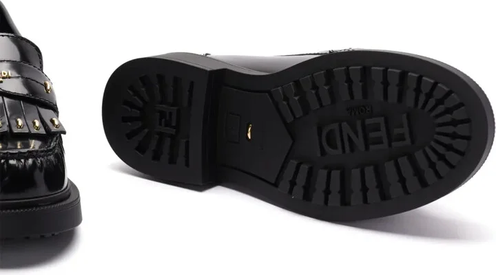 Logo-Plaque Leather Loafers - Image 5
