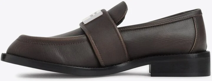 Logo Plaque Leather Loafers - Image 2