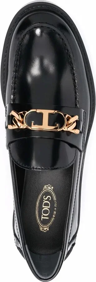 Logo-Plaque Leather Loafers - Image 4