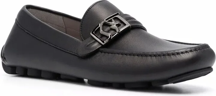 Logo-Plaque Leather Loafers - Image 2