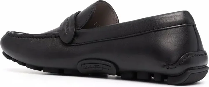Logo-Plaque Leather Loafers - Image 3