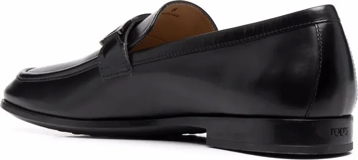 Logo-Plaque Leather Loafers - Image 3