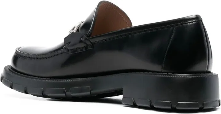 Logo-Plaque Leather Loafers - Image 3