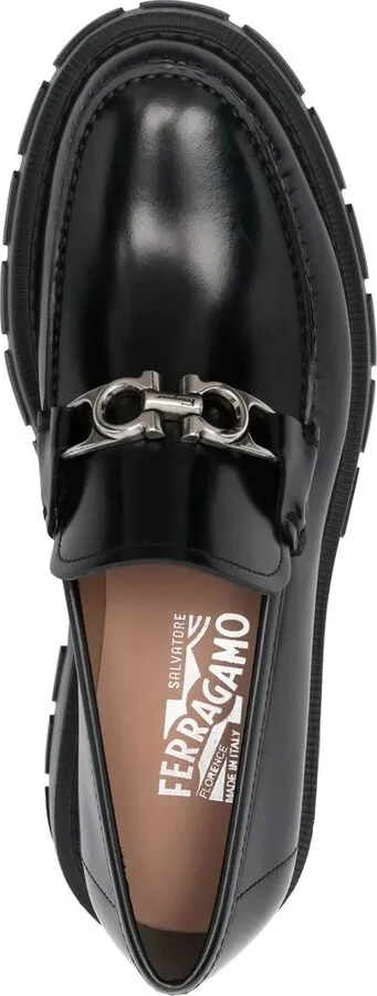 Logo-Plaque Leather Loafers - Image 4