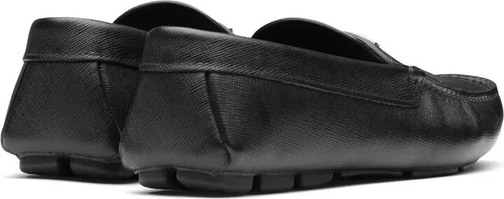 Logo-Plaque Leather Loafers - Image 3