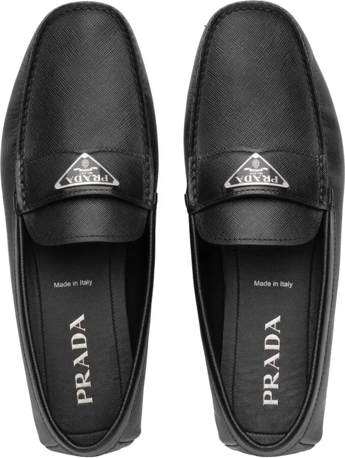 Logo-Plaque Leather Loafers - Image 4