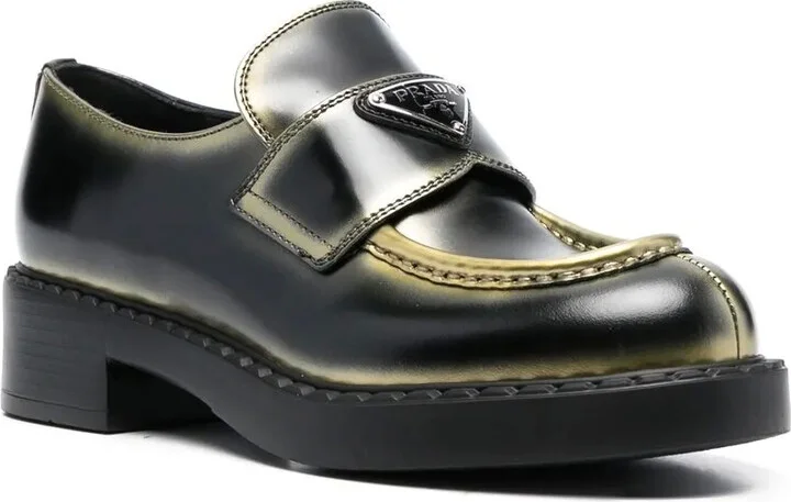 Logo-Plaque Leather Loafers - Image 2