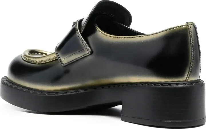 Logo-Plaque Leather Loafers - Image 3
