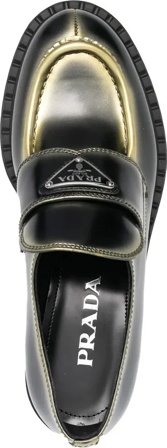 Logo-Plaque Leather Loafers - Image 4