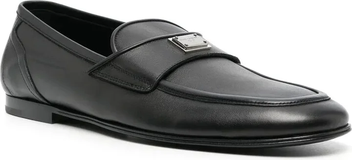 Logo-Plaque Leather Loafers - Image 2